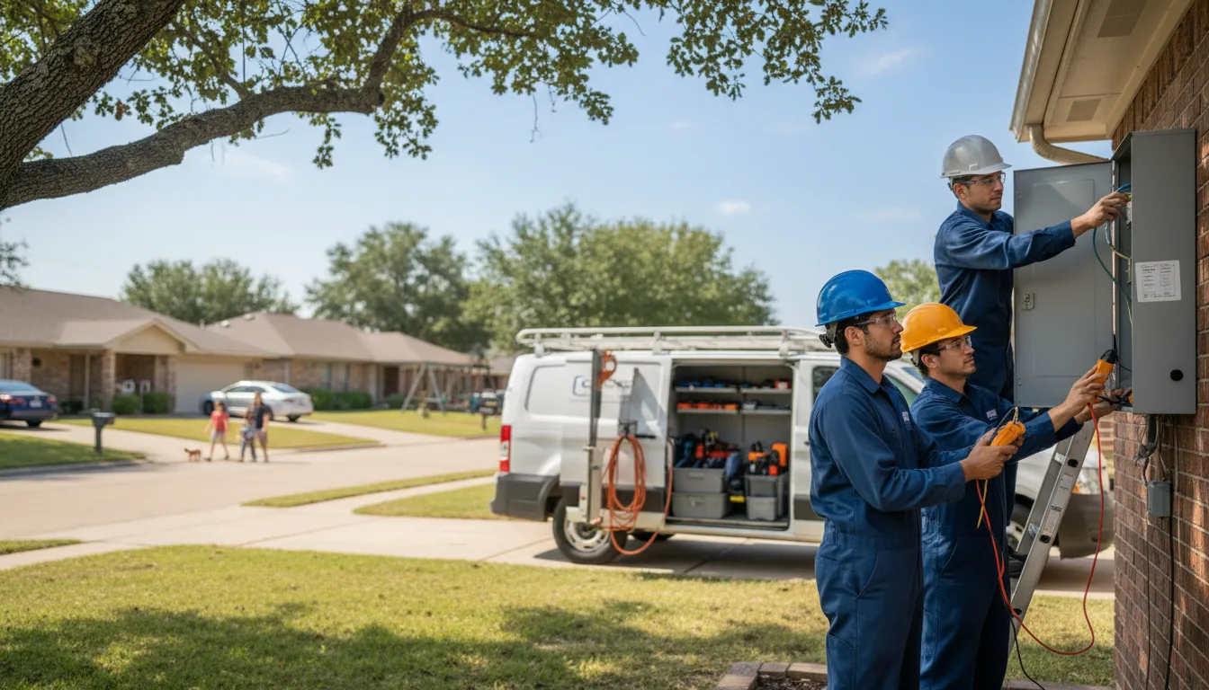 Certified electrician providing emergency electrical services in Big Falls, WI